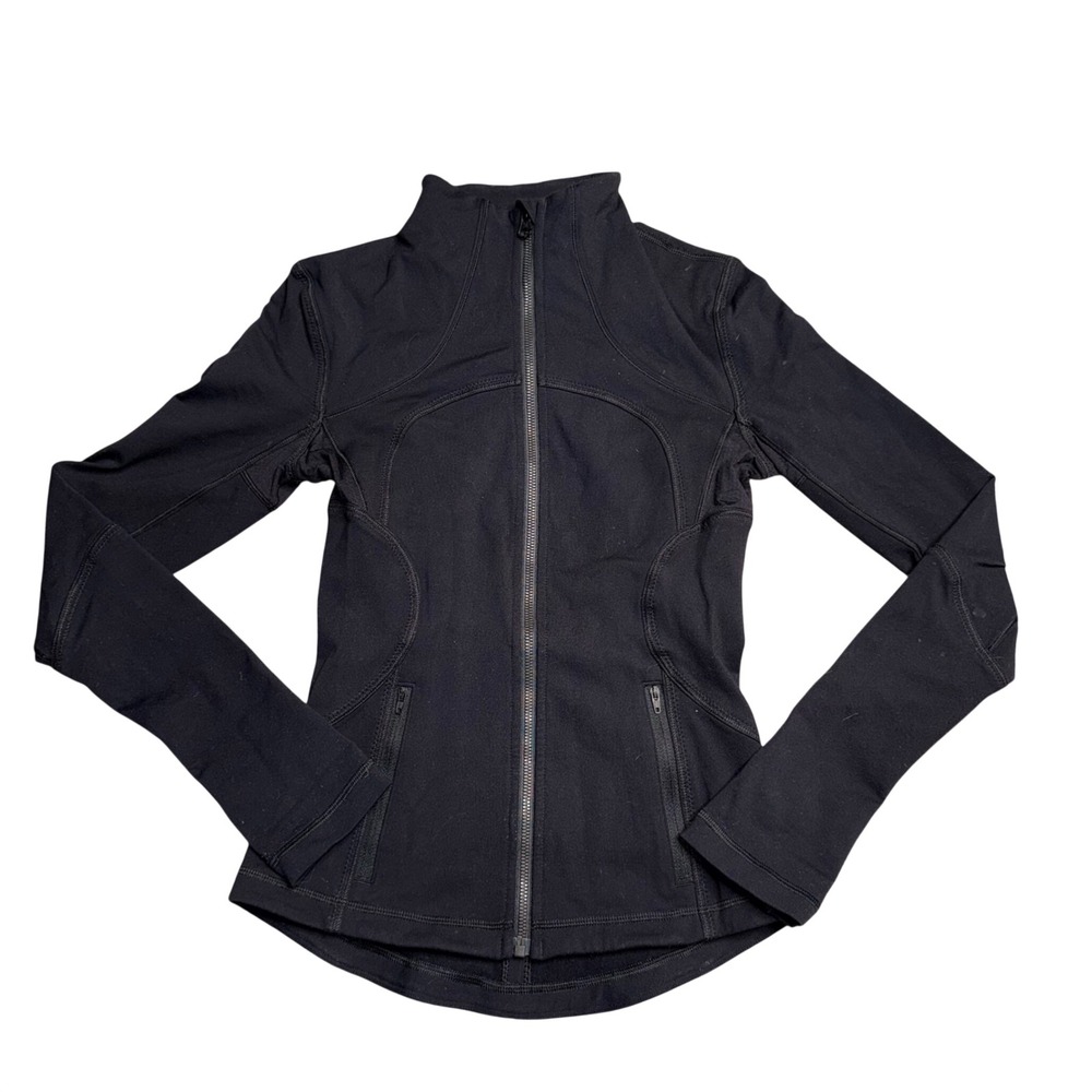 Lululemon Define Jacket Women 4 Black Excellent Luon Full Zip Yoga Layer